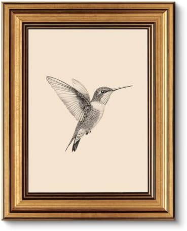 VIYYIEA Vintage Gold Framed Wall Art for Living Room, Birds Canva...