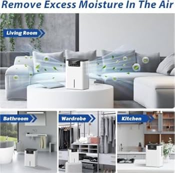 Dehumidifiers For Home, Quiet Dehumidifier For Bedroom, 2200ML Dehumidifiers For Drying Clothes