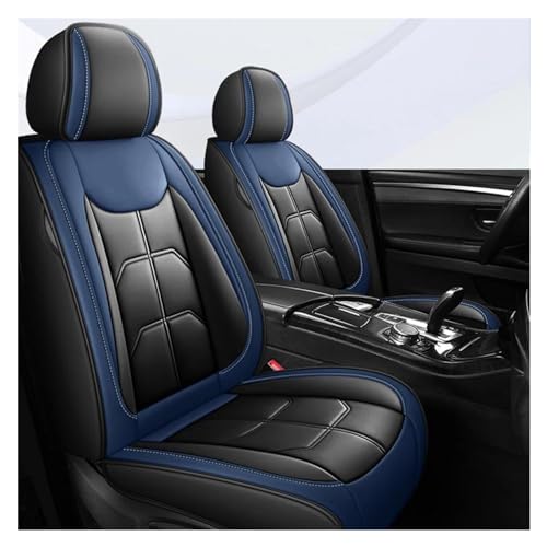 Housse de siège de voiture universelle en cuir PU noir bleu contre l'usure de vos sièges