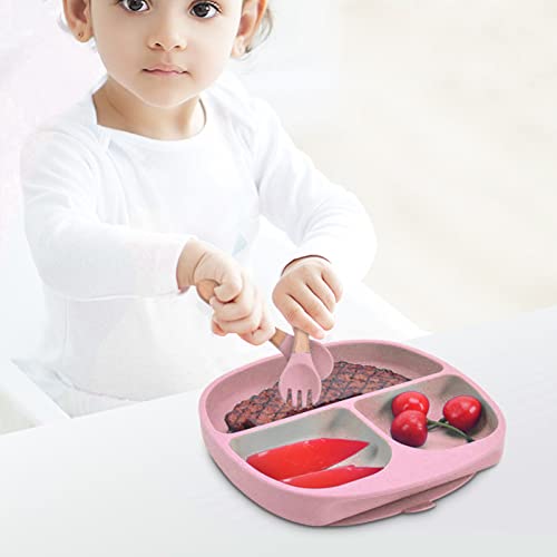 Utensílios de Desmame para bebê, Conjunto de Comida para bebê Material de Silicone Fácil de Limpar M