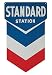 Standard Station Sign, Nostalgic Looking Gas Oil Service Station Retro Metal Sign