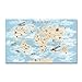 Produktbild NLLeZ 1 stück Bunte Tierflugzeug Weltkarte Poster Leinwand Malerei Poster und Drucke Wandkunst Cuadros for Home Kinderzimmer Dekoration (Farbe : DM543 2, Size (Inch) : 80X120cm Unframed)