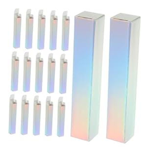 IWOWHERO 20pcs Box Lipstick Packaging Carton Beauty Product Organizer Essence Lip Gloss Makeup Case Refillable Tube Containers Balm Tube Holder Essence Oil Storage Paper