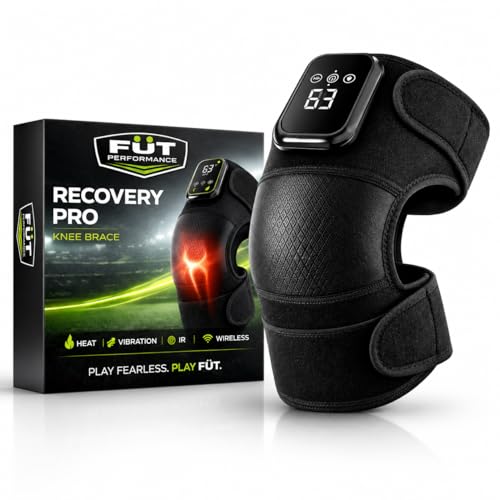 Masajeador de rodillas con calor y vibración – Faja térmica inalámbrica para rodilla para recuperación, compresión y soporte muscular – Envoltura infrarroja para rodillas para entrenamientos, gimnasio, running y alivio diario miniatura 1