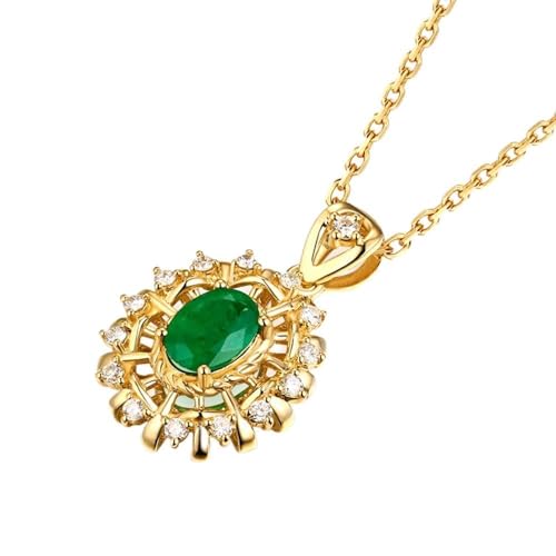 Collier pendentif émeraude femmes bijoux pierres précieuses 925