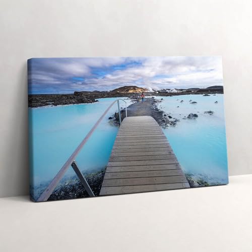 Tableau photo sur toile d'art mural Islande 30x20cm Wallfluent décoration