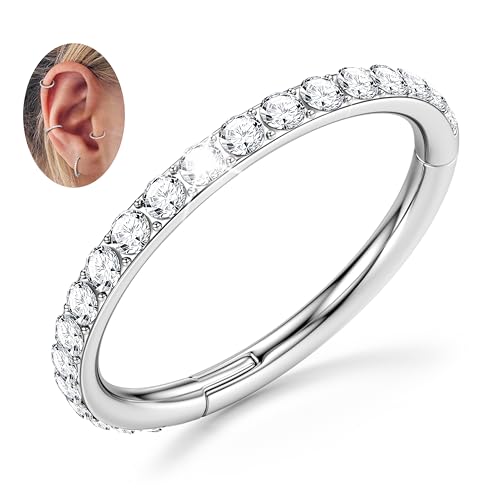 BodyBonita Clear CZ Nose Ring Hoop