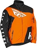 Fly Racing SNX Pro Snow Jacket (Black/Orange, Youth Large)