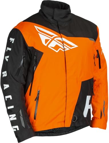 Fly Racing SNX Pro Snow Jacket (Black/Orange, Youth Large)