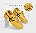 LUCKY STEP Women's Retro Fashion Sneakers Thin Sole Casual Walking Lightweight Tennis Trainers Running Gym Workout Classic Comfortable Athletic Shoes(Yellow,7)