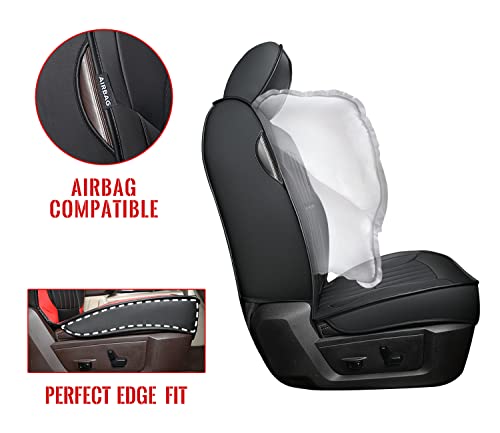 Truckiipa Dodge Ram Seat Covers Full Set, Full Coverage Luxury Car Seat Covers Waterproof Leather Protector Pickup Truck Accessories, Custom Fit For 2002-2023 Ram 1500 2500 3500 Crew Mega Cab #TOP3