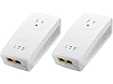ZyXEL Pass-Thru Ethernet Adapter AV1000 1000 Mbps Powerline 2-port Gigabit 2-Pack [PLA5256KIT]