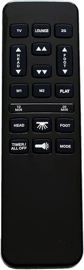 Front view of the Richmat HJH55 wireless remote control, showing all buttons and their labels.