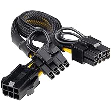 AAAwave PCIe Group Pack of 1, Single Female 6pin to Dual Male 6+2pin W/Braided Sleeved