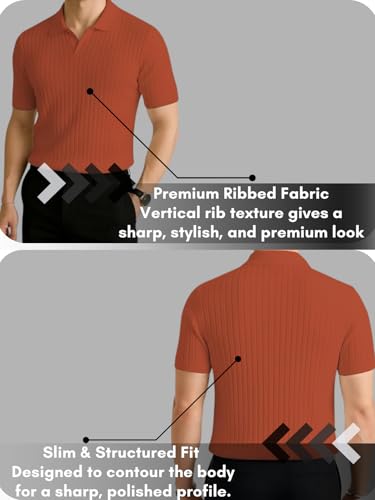 Image of Leriya Fashion Tshirt for Man | T Shirt for Mans | Mens Tshirts | Polo T- Shirt for Mens | Half Sleeve Polo Neck Tshirt for Men (Available in Plus Sizes)