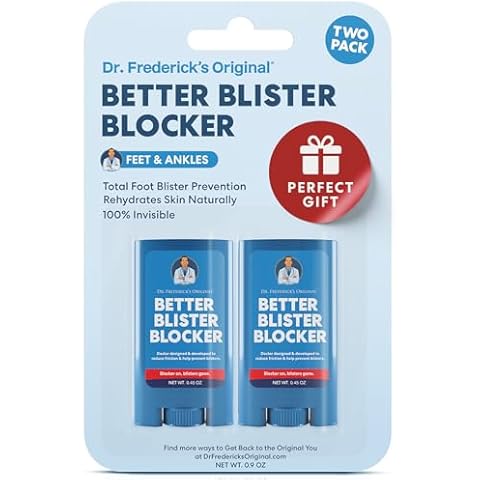 Dr. Frederick’s Original Better Blister Blocker 0.90 oz - 2 Sticks - Anti Chafing Stick - Anti Blister Balm - Blister Prevention & Pain Relief - Anti Chafe Stick for Travel - Theme Park Essentials Cover