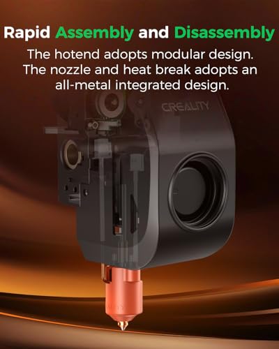 Image of Creality Official K2 SE Ceramic Heating Block Kit, with Quick-swap Nozzle, Supports 300C High Temperature, All-Metal Integrated Design Extruder Hotend, Replacement Parts for 3D Printer K2 SE Combo