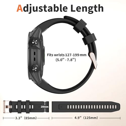 Correa silicona 20mm para Garmin Fenix 7/8 rosado miniatura 7