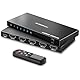 HDMI Switch 4K 60Hz, AVIDGRAM HDMI 2.0 Umschalter 4 in 1 Out, 4 Port HDMI Selector Box with IR Remote Control Support HDCP 2.2 HDR10 3D 18Gbps Compatible with Xbox PS4 HDTV Monitor