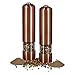 Produktbild 2 x elektrische Pfeffermühle im Set, Gewürzmühle oder Salzmühle, mit Keramikmahlwerk batteriebetrieben, mit Licht, nachfüllbar, bronze