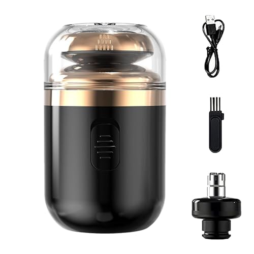 WEYSHHT Capsule Razor, Afeitadora de Cápsulas Portátil Multifuncional 2 en 1, Mini Afeitadora para Hombres, Carga Tipo C, Mini Afeitadora 2024 para Cabello seco y húmedo
