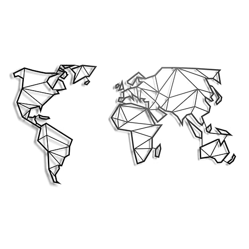 keluly Weltkarte Wanddekoration aus Stahl