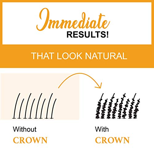 CROWN HAIR FIBERS for Thinning Hair (BLACK) - Instantly Thickens Thinning or Balding Hair for Men & Women - 2x Large 0.87oz/25g Bottle - Best Natural Keratin Hair Loss Concealer