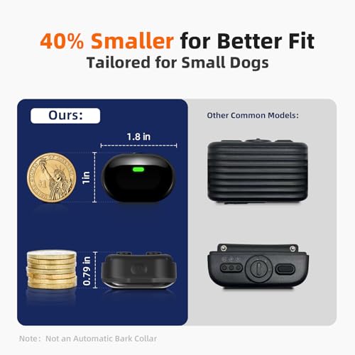 Shock Collar for Small Dogs, Ultra-Light & Slim Dog Training Collar with Remote, Tailored for Small Dogs 5-30lbs & Medium Dogs, 198-Level Precise Control, Waterproof, Rechargeable (Not Auto Collar) - Image 2