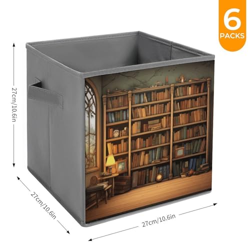 Boîtes de rangement rétro boîtes pliables empilables tissu lot 6 - 3