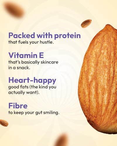 Image of Almonds 1kg (500g * 2) by True Elements - Clean and Premium Almonds | Badam Dryfruits | Healthy and Diet Snacks | Dry fruits for Festive Eating