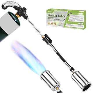 Propane Torch Weed Burner, 2,400,000 BTU High Output Weed Torch Flame Thrower, Weed Burner Torch for Propane Tank, Blow Torch for Weeding, Roofing(Fuel Not Included)