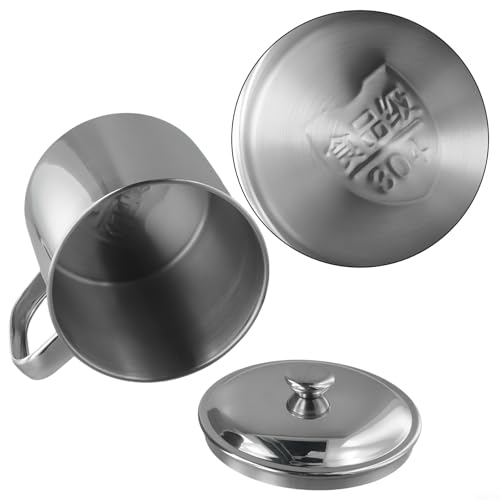 Campsite Companion - Vaso de acero inoxidable 304 para disfrutar de bebidas calientes y frías (7 cm, 12 cm, 1100 ml)