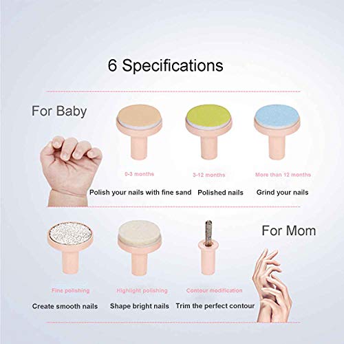 Baby-Nagelschneider, Baby-Nagelknipser 8 in 1 Baby | Sicherer elektrischer Baby-Nagelschneider, Baby-Nagelfeile-Kit… – Bild 4