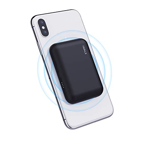 iWALK Qi Wireless Portable Charger Power Bank 3000mah by Sticking to iPhone,Compatible with iPhone Xs, XR, X,11, 8,Plus,Samsung Galaxy S10, S10+, S9, S9+, S8, S8+, Note 9, Nexus, HTC and More, Black