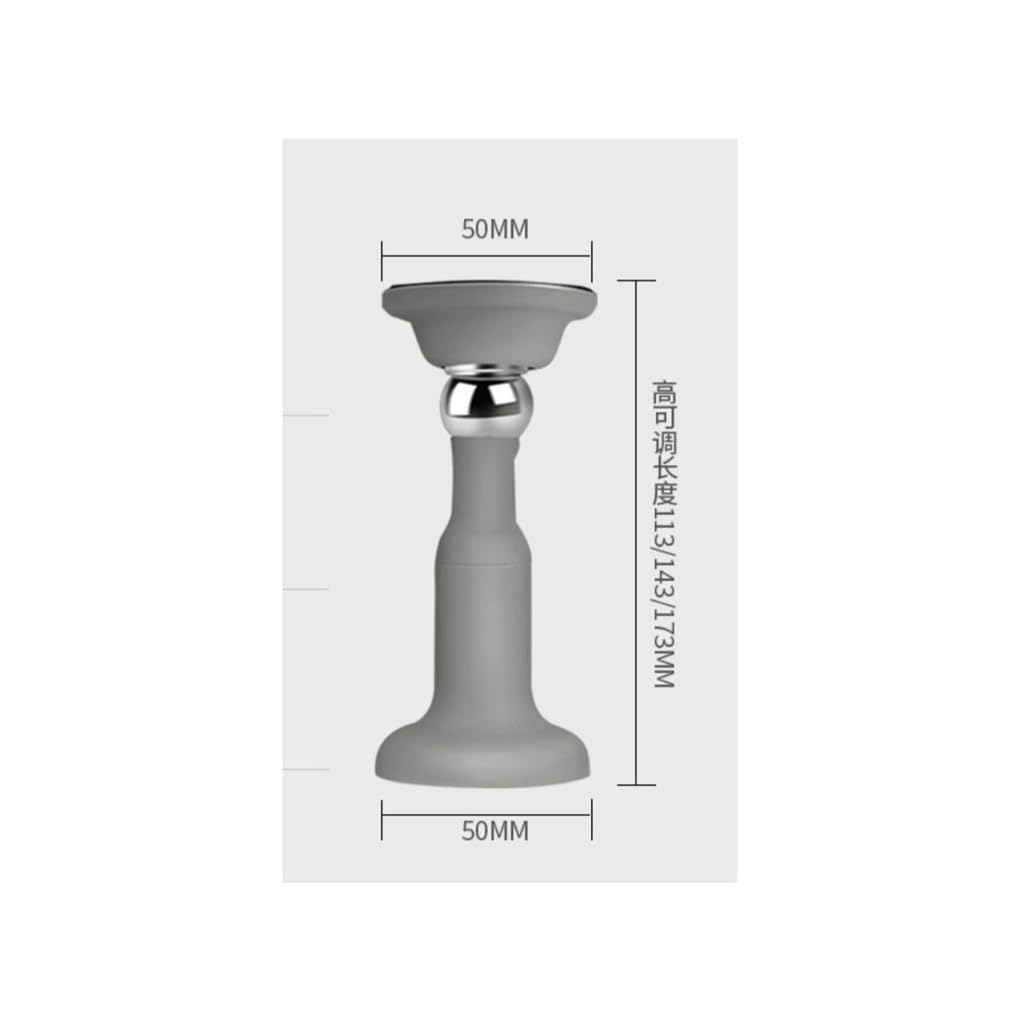 Tope de puerta anticolisión sin perforación, succión de puerta, fijación trasera de puerta de succión de suelo de silicona(50 * 173mm)