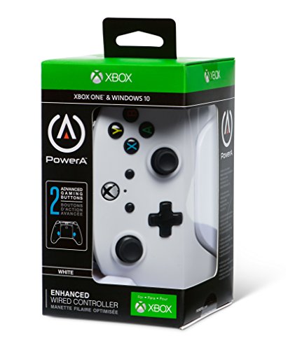 Enhanced Wired Controller for Xbox One - White, gamepad, wired video game controller, gaming controller, Xbox One, works with Xbox Series X|S