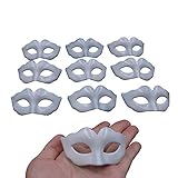 Mini Masquerade Masks Party Decoration - Yiseng 10pcs Set Simple Supper Small Masks Novelty Mardi Gras Kid Gifts (simple white)