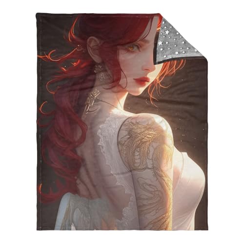 Manta de pelo rojo exclusiva con relieve de ángel textil de salón 2