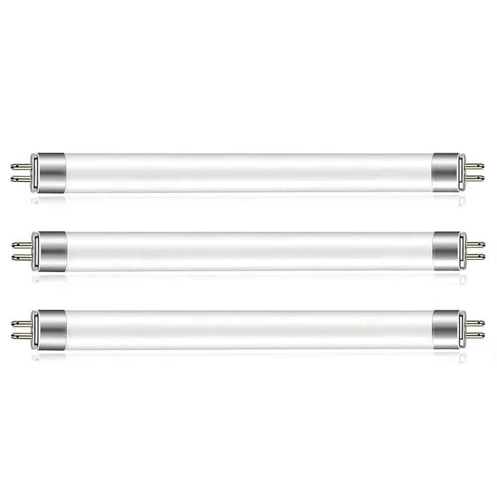 Fluorescent Light Tubes 8W 3 Pack, T5 Fluorescent Tube, Size 300mm, Cool White 6500K, G5 Base Low Energy Consumption Tube Light, Emergency Energy Saving Bulb for Kitchen, Bathroom, Cabinet, Garage