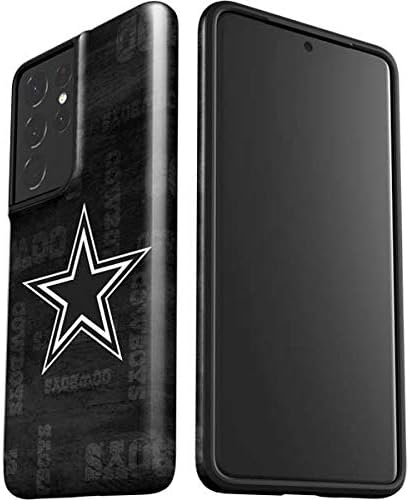 Skinit Pro Phone Case Compatible with Samsung Galaxy S21 Ultra 5G - Officially Licensed NFL Dallas Cowboys Black & White Design