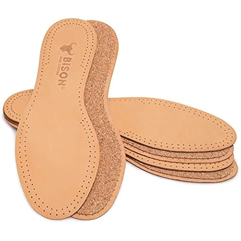 Plantillas de piel con corcho natural ORTRI, 3 pares, beige, 39-40 Cover