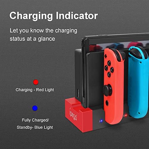 FYOUNG Switch Controller Charger and Game Card Holder Compatible with Nintendo Switch/Switch OLED Model, Charging Dock for Joycon and Game Storage Accessories for Nintendo Switch