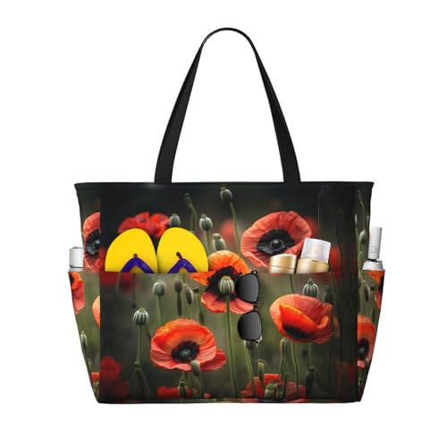 Sac à bandoulière imperméable anti-pluie à motif coquelicot protecteur
