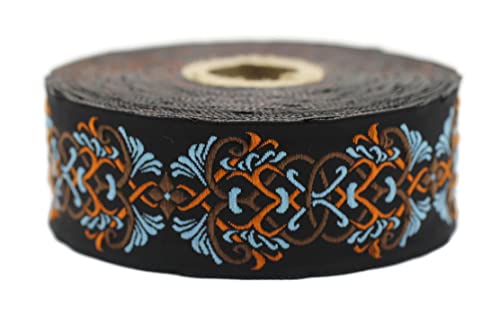 11 Yard Spool 1.37" Blue Celtic Knot Jacquard Ribbon Upholstery Fabric Sewing Trim Diy Supplies 35976 #TOP4