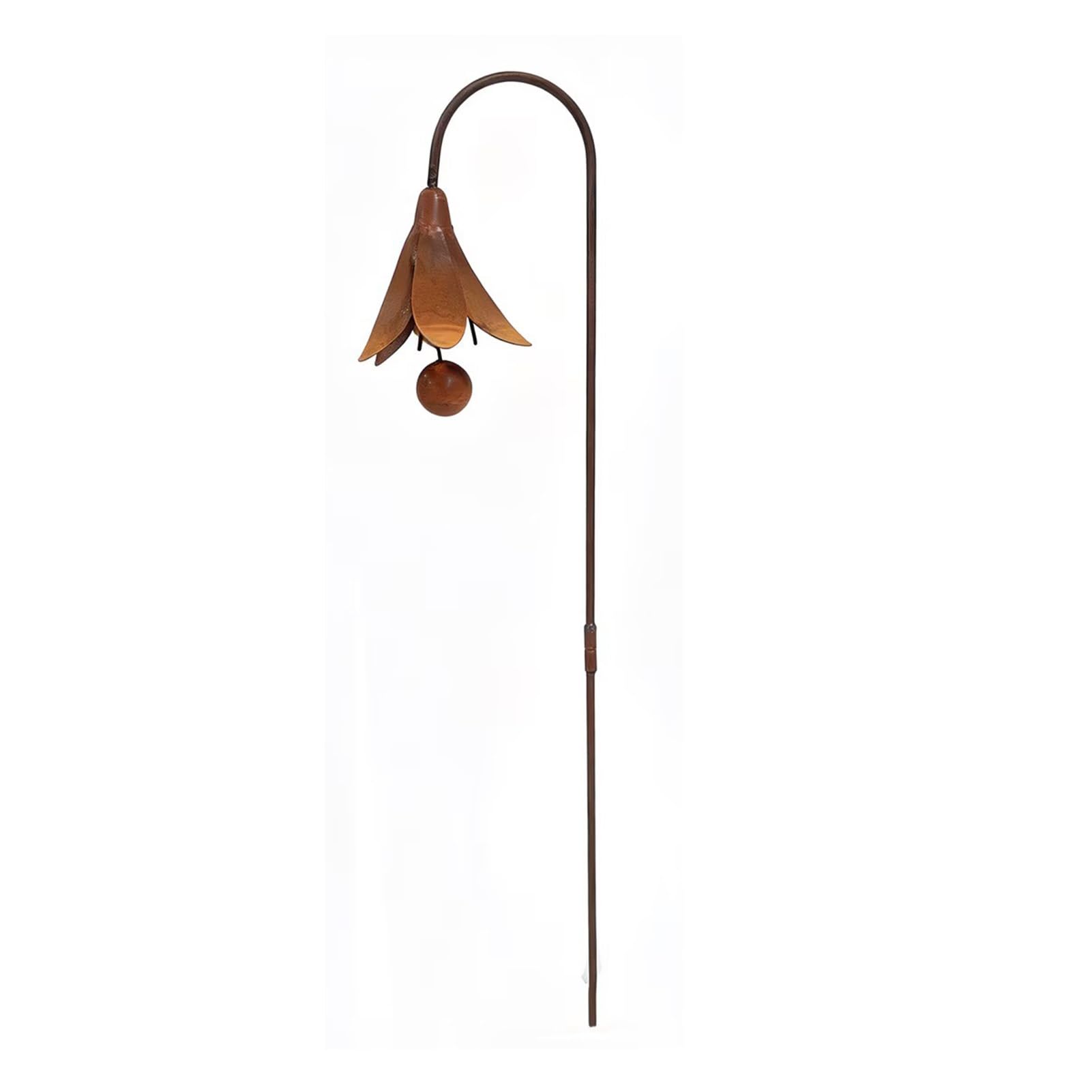 RetroNest Vintage Decorative Bluebell Metal Ground Stake, Handcrafted Outdoor Lawn Ornament, Rustic Flower Sculpture For Yard Flower Bed Post Garden Art 1pc