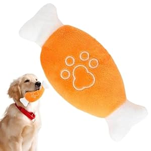 Plush for Dogs, Chicken Leg Cartoon Dog Toy, Soft Chew Plush for Puppy Teething, Fun Tear Resistant Pet Chewing Accessory, Entertaining Gift for Pet Owners and Friends