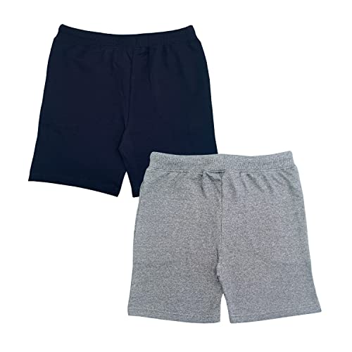 Image of Boys & Girls Multi-Color Pack of 2 Regular fit% Soft Cotton Shorts (3 to 12 Years)