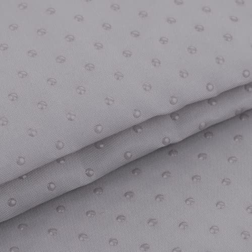 zalati Gummibehandelter Stoff, 150 cm, rutschfeste Punkte für DIY-Teppich, Tischdecken, Dekoration, Grau, 91 cm
