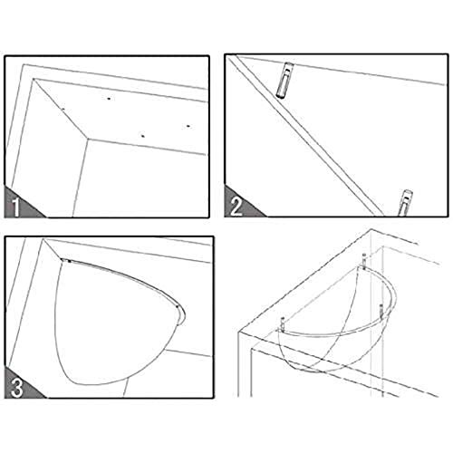 Hlwjxs Wide Angle Panoramic Wall-Mounted Traffic Mirror Outdoor Convex Mirror Panoramic Half Dome 180 Degree Viewing Angle, 1/4 Spherical Mirror, Acrylic Safety Mirror/60Cm(24Inch) #TOP1