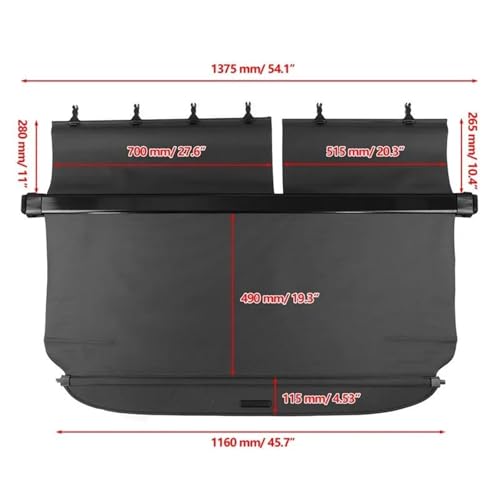 Cache-Bagages pour Toyota RAV4 2006-2012 Panneau Coffre Rétractable